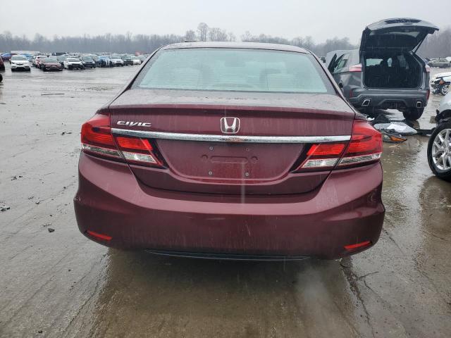 19XFB2F56EE243684 - 2014 HONDA CIVIC LX BURGUNDY photo 6