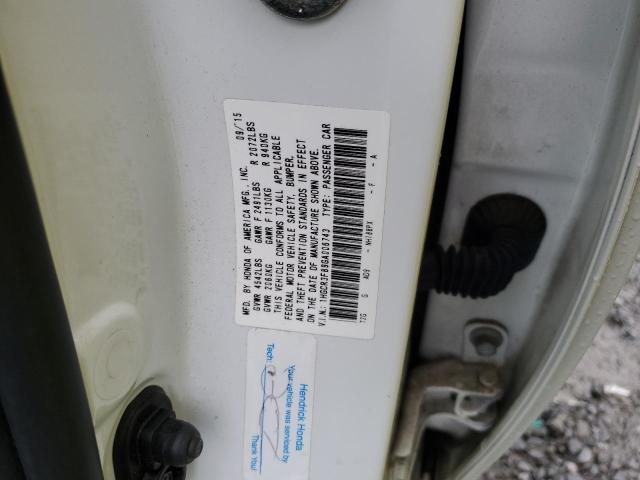 1HGCR3F89GA006743 - 2016 HONDA ACCORD EXL WHITE photo 12