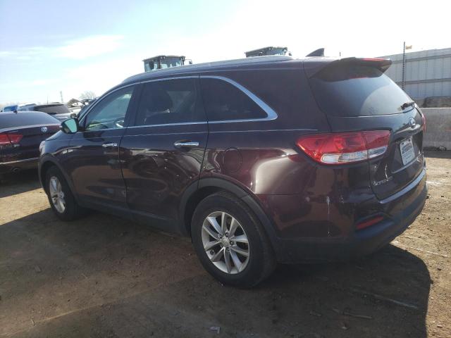 5XYPG4A35GG072701 - 2016 KIA SORENTO LX MAROON photo 2