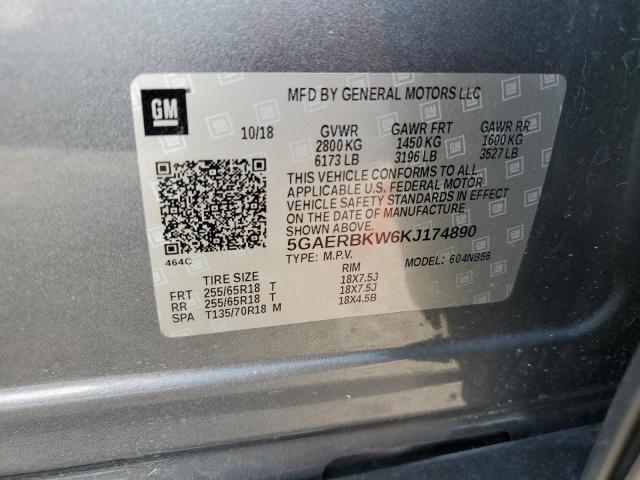 5GAERBKW6KJ174890 - 2019 BUICK ENCLAVE ES 灰色 照片 14