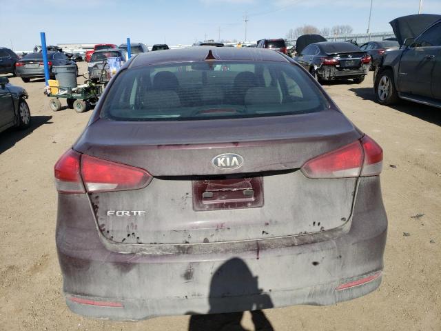 3KPFK4A77HE062263 - 2017 KIA FORTE LX BURGUNDY photo 6