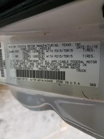 5TFTX4CN5FX055874 - 2015 TOYOTA TACOMA ACCESS CAB Ақ фото 12