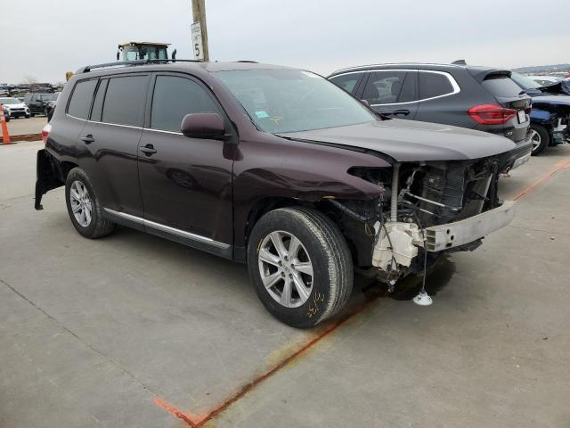 5TDZA3EH5DS046236 - 2013 TOYOTA HIGHLANDER BASE BURGUNDY photo 4