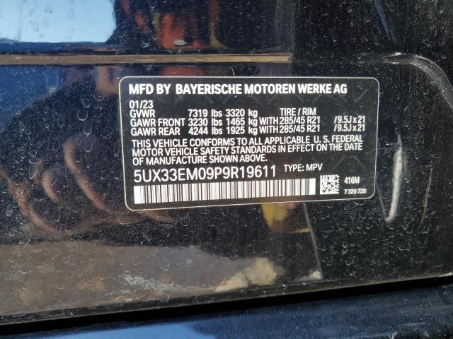 5UX33EM09P9R19611 - 2023 BMW X7 M60I BLUE photo 13