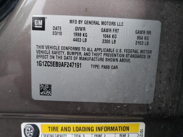 1G1ZC5EB9AF247191 - 2010 CHEVROLET MALIBU 1LT BROWN photo 13