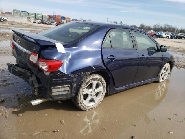 2T1BU4EE6BC676258 - 2011 TOYOTA COROLLA BASE BLUE photo 3