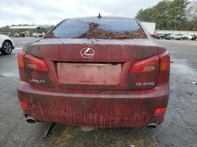 JTHBK262972055387 - 2007 LEXUS IS 250 RED photo 6