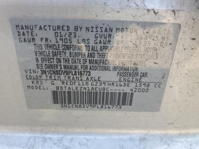 3N1CN8DV9PL816773 - 2023 NISSAN VERSA S BLACK photo 12