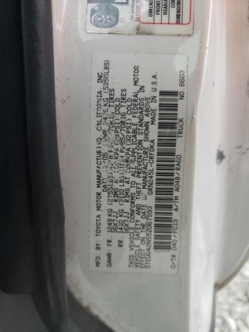 5TEUU42N55Z067593 - 2005 TOYOTA TACOMA ACCESS CAB თეთრი ფოტო 12