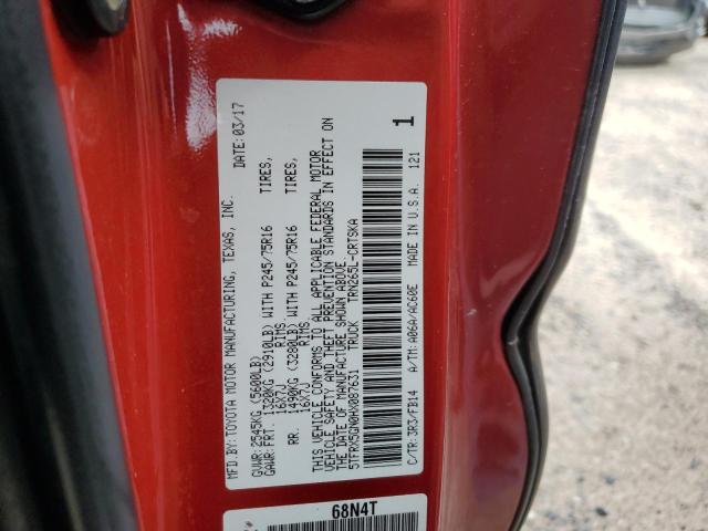 5TFRX5GN0HX087631 - 2017 TOYOTA TACOMA ACCESS CAB Қызыл фото 11