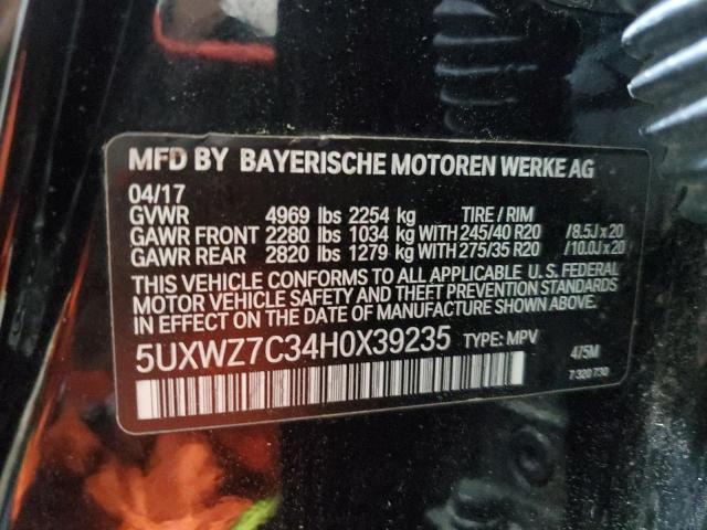 5UXWZ7C34H0X39235 - 2017 BMW X3 SDRIVE28I 黑色 照片 13