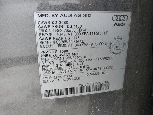 WA1VGCFE1DD001432 - 2013 AUDI Q7 PRESTIGE 灰色 照片 13