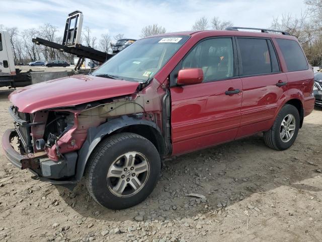 5FNYF18635B000583 - 2005 HONDA PILOT EXL RED photo 1