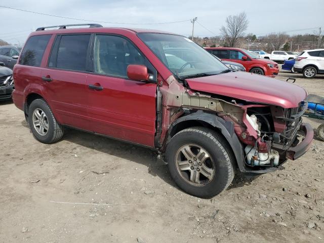 5FNYF18635B000583 - 2005 HONDA PILOT EXL RED photo 4