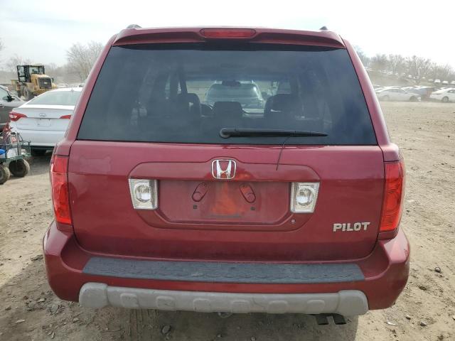 5FNYF18635B000583 - 2005 HONDA PILOT EXL RED photo 6