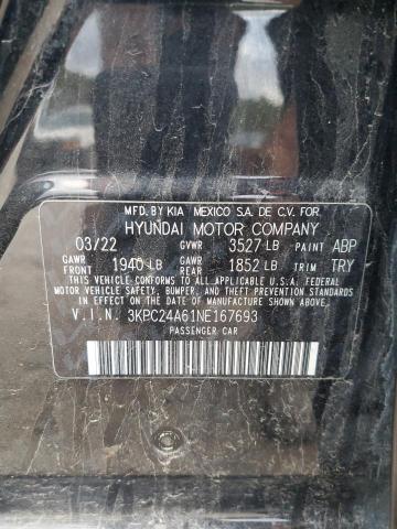 3KPC24A61NE167693 - 2022 HYUNDAI ACCENT SE BLACK photo 13