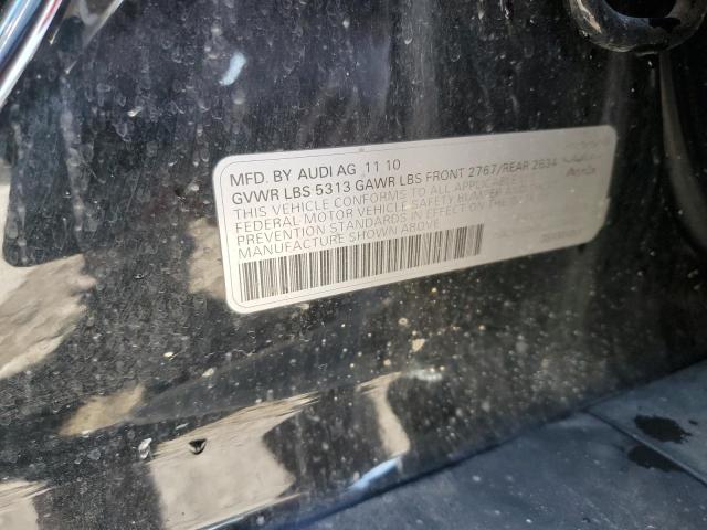 WAUKGAFB2BN039873 - 2011 AUDI A6 PRESTIGE შავი ფოტო 13