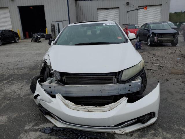 19XFB2F94DE008377 - 2013 HONDA CIVIC EXL WHITE photo 5