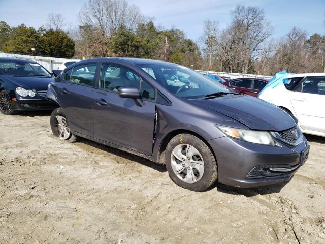 19XFB2F5XFE283297 - 2015 HONDA CIVIC LX GRAY photo 4