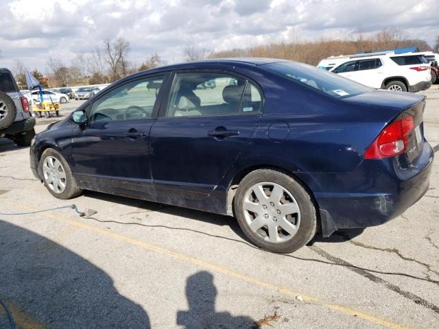 1HGFA16527L079682 - 2007 HONDA CIVIC LX BLUE photo 2