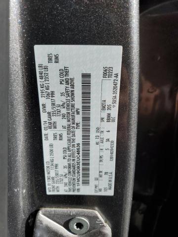 1FMCU9G93EUC48636 - 2014 FORD ESCAPE SE GRAY photo 12