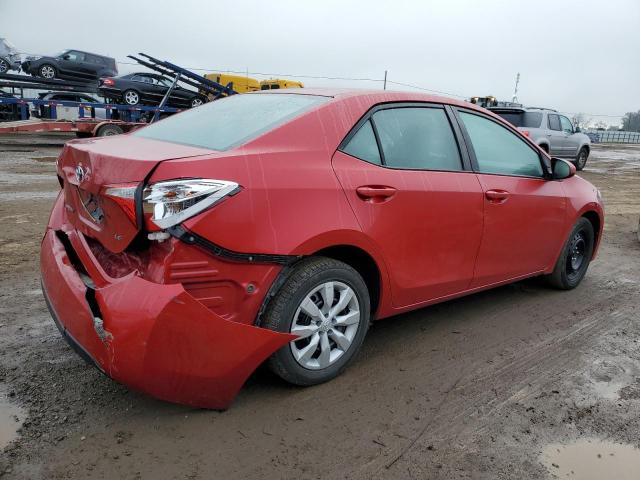 2T1BURHE0FC327658 - 2015 TOYOTA COROLLA L RED photo 3