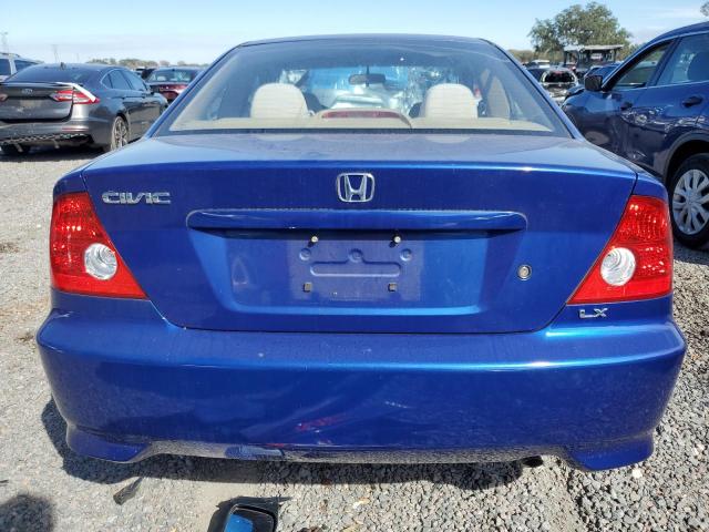 1HGEM22595L056556 - 2005 HONDA CIVIC LX BLUE photo 6