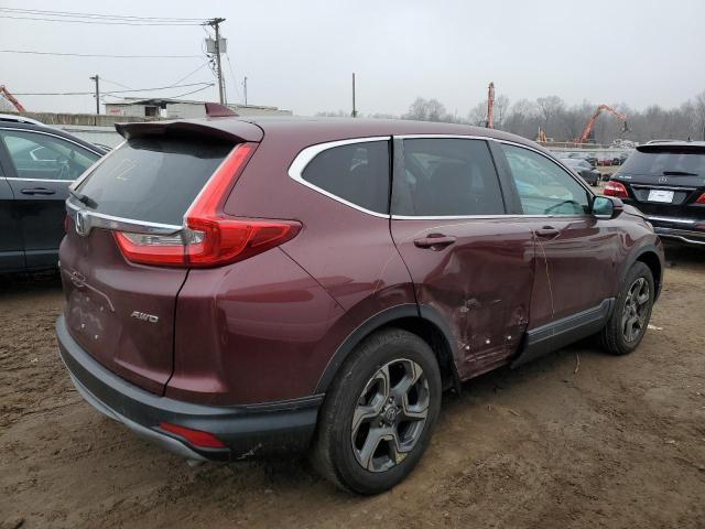 2HKRW2H57HH615337 - 2017 HONDA CR-V EX MAROON photo 3