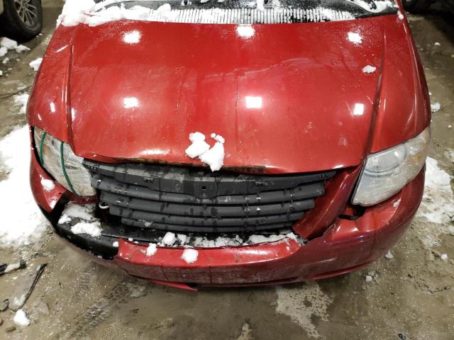 2A4GP54L57R157724 - 2007 CHRYSLER TOWN & COU TOURING წითელი ფოტო 12