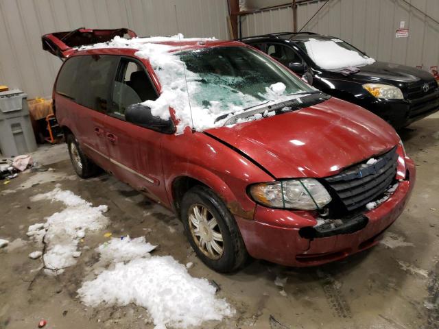 2A4GP54L57R157724 - 2007 CHRYSLER TOWN & COU TOURING წითელი ფოტო 4