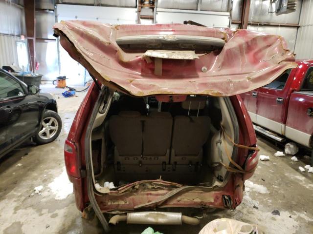 2A4GP54L57R157724 - 2007 CHRYSLER TOWN & COU TOURING წითელი ფოტო 6