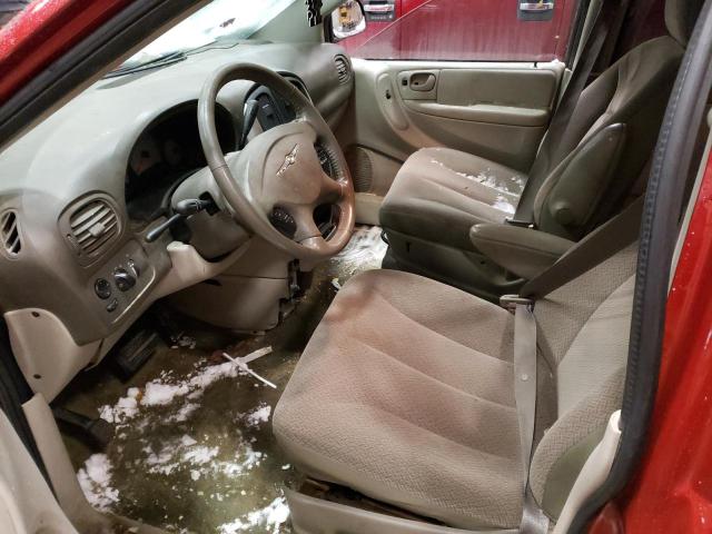 2A4GP54L57R157724 - 2007 CHRYSLER TOWN & COU TOURING წითელი ფოტო 7