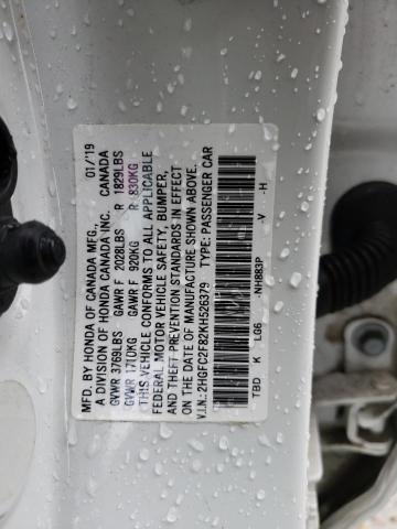2HGFC2F82KH526379 - 2019 HONDA CIVIC SPORT 白色 照片 13