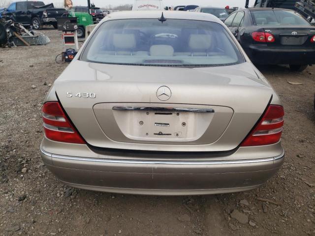 WDBNG70J72A278831 - 2002 MERCEDES-BENZ S 430 BEIGE photo 6