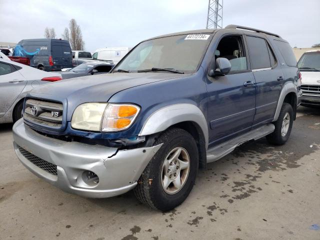 5TDBT44A71S015040 - 2001 TOYOTA SEQUOIA SR5 BLUE photo 1