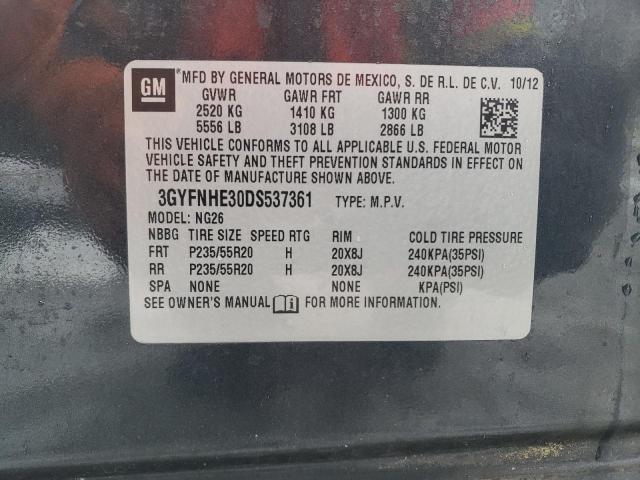 3GYFNHE30DS537361 - 2013 CADILLAC SRX PERFORMANCE COLLECTION Gris photo 13