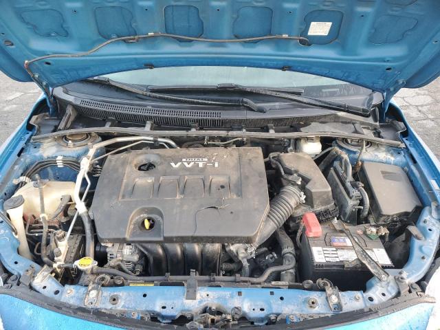 1NXBU4EE1AZ288285 - 2010 TOYOTA COROLLA BASE BLUE photo 11