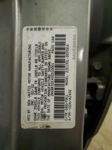 1NXBR32E43Z010001 - 2003 TOYOTA COROLLA CE SILVER photo 12