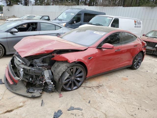 5YJSA1H19EFP44925 - 2014 TESLA MODEL S Կարմիր լուսանկար 1