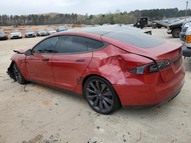 5YJSA1H19EFP44925 - 2014 TESLA MODEL S Կարմիր լուսանկար 2