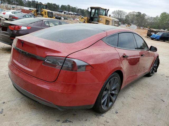 5YJSA1H19EFP44925 - 2014 TESLA MODEL S Կարմիր լուսանկար 3