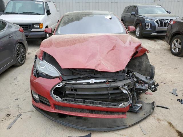 5YJSA1H19EFP44925 - 2014 TESLA MODEL S Կարմիր լուսանկար 5