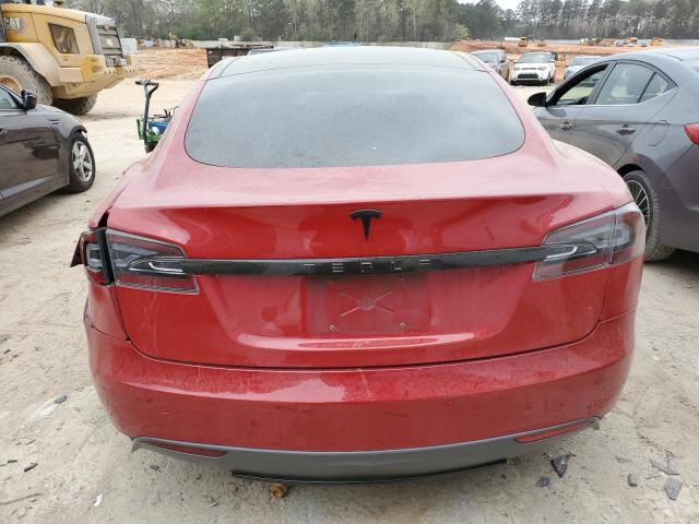 5YJSA1H19EFP44925 - 2014 TESLA MODEL S Կարմիր լուսանկար 6