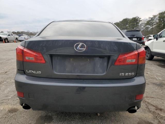 JTHBK262765003916 - 2006 LEXUS IS 250 GRAY photo 6