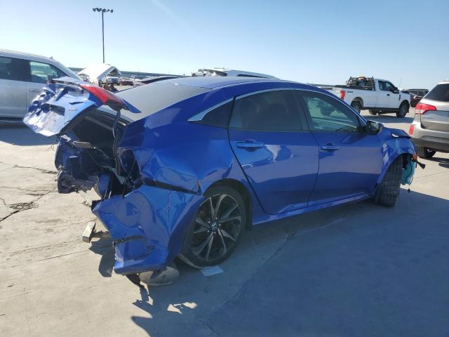 2HGFC2E80KH586582 - 2019 HONDA CIVIC SPORT BLUE photo 3