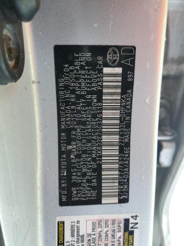 2T1KR32E75C376118 - 2005 TOYOTA COROLLA MA XR SILVER photo 13