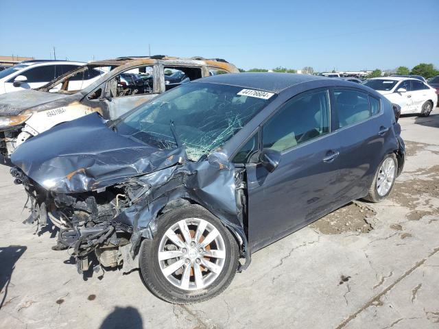 KNAFX4A81E5168321 - 2014 KIA FORTE EX GRAY photo 1