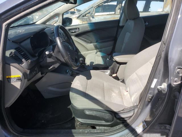 KNAFX4A81E5168321 - 2014 KIA FORTE EX GRAY photo 7