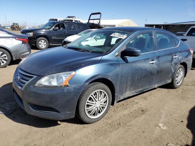 3N1AB7AP3EL676958 - 2014 NISSAN SENTRA S BLUE photo 1