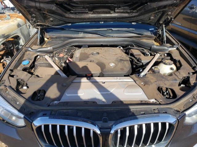 5UXTY3C03M9H02433 - 2021 BMW X3 SDRIVE30I BLACK photo 12